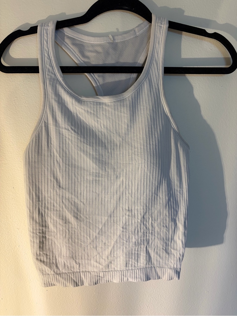 LIKE NEW LULULEMON Women's White Ribbed Tank Top